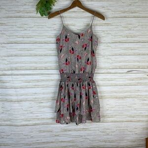 10 Crosby Derek Lam Silk Floral Doodle Tiered Ruffle Tunic